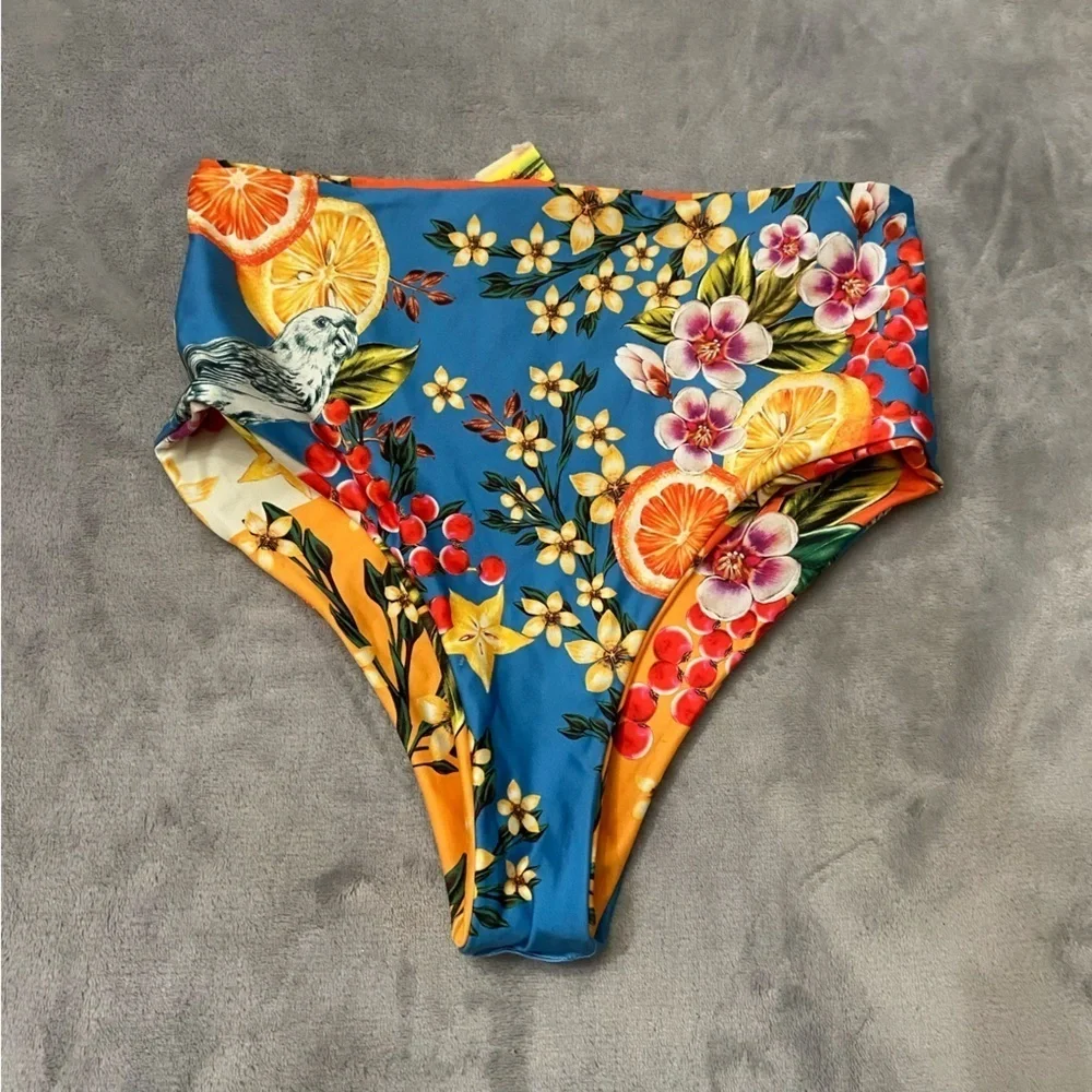 New! Agua Bendita Alicia Vita REVERSIBLE Bikini Bottoms 10233